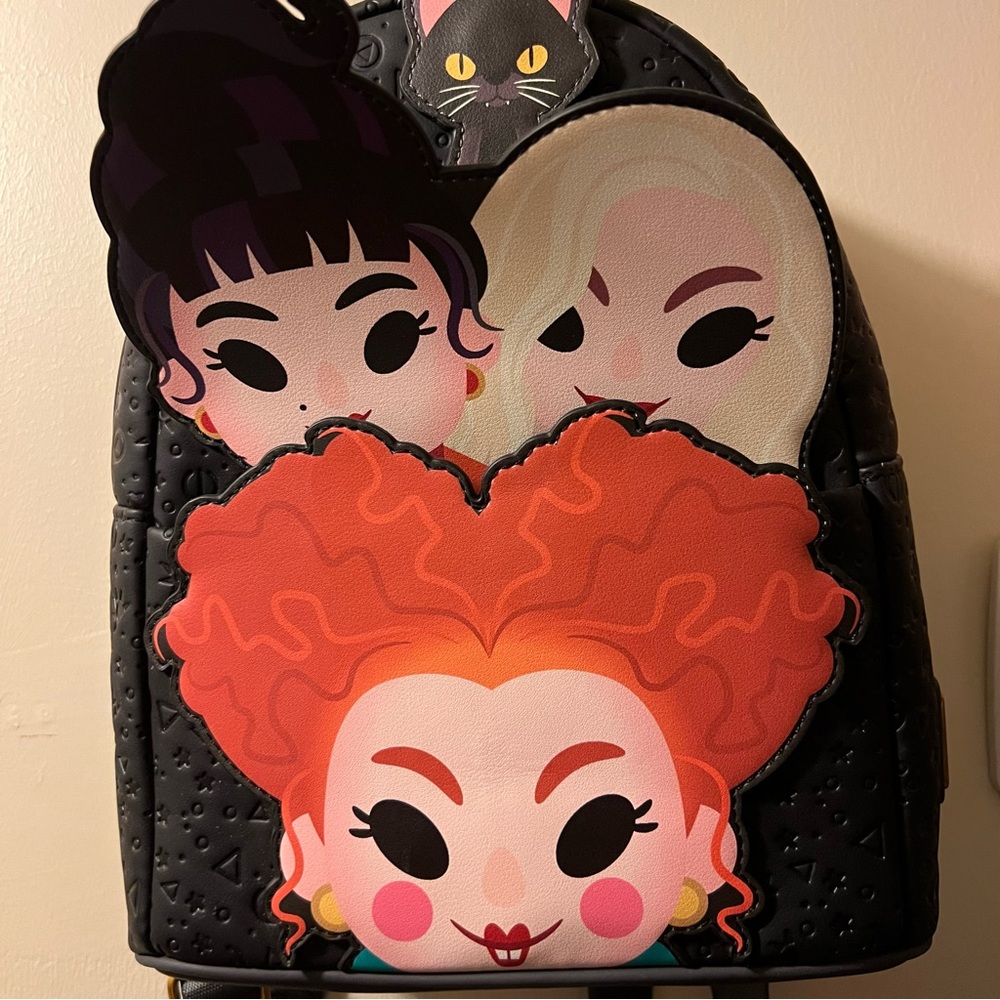 Loungefly Black and Gold Disney Backpack